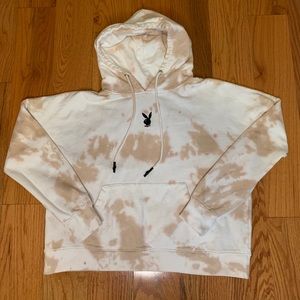 Playboy x Missguided stone tie dye hoodie